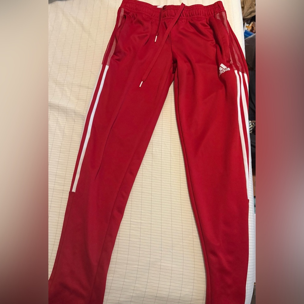 Addidas size small jogging red jogging pants